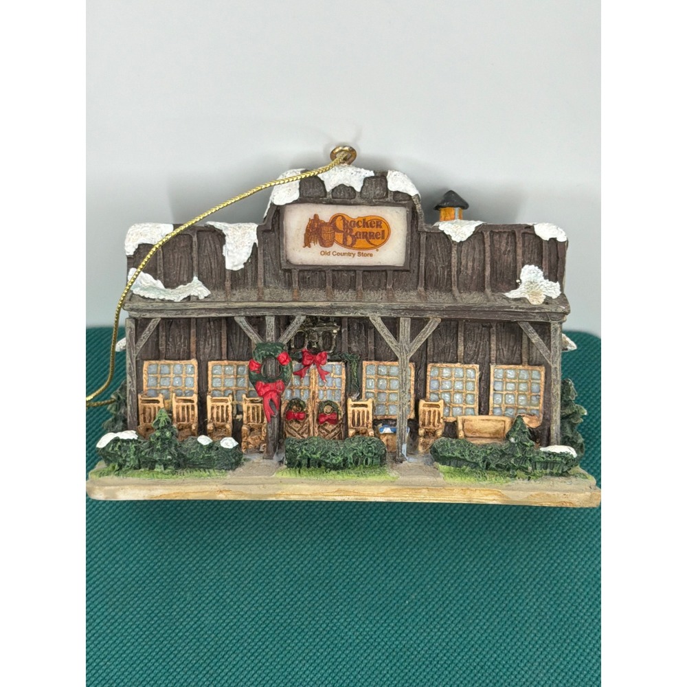 Cracker Barrel Old Country Store 2005 Christmas Ornament Snow Cabin Rocker